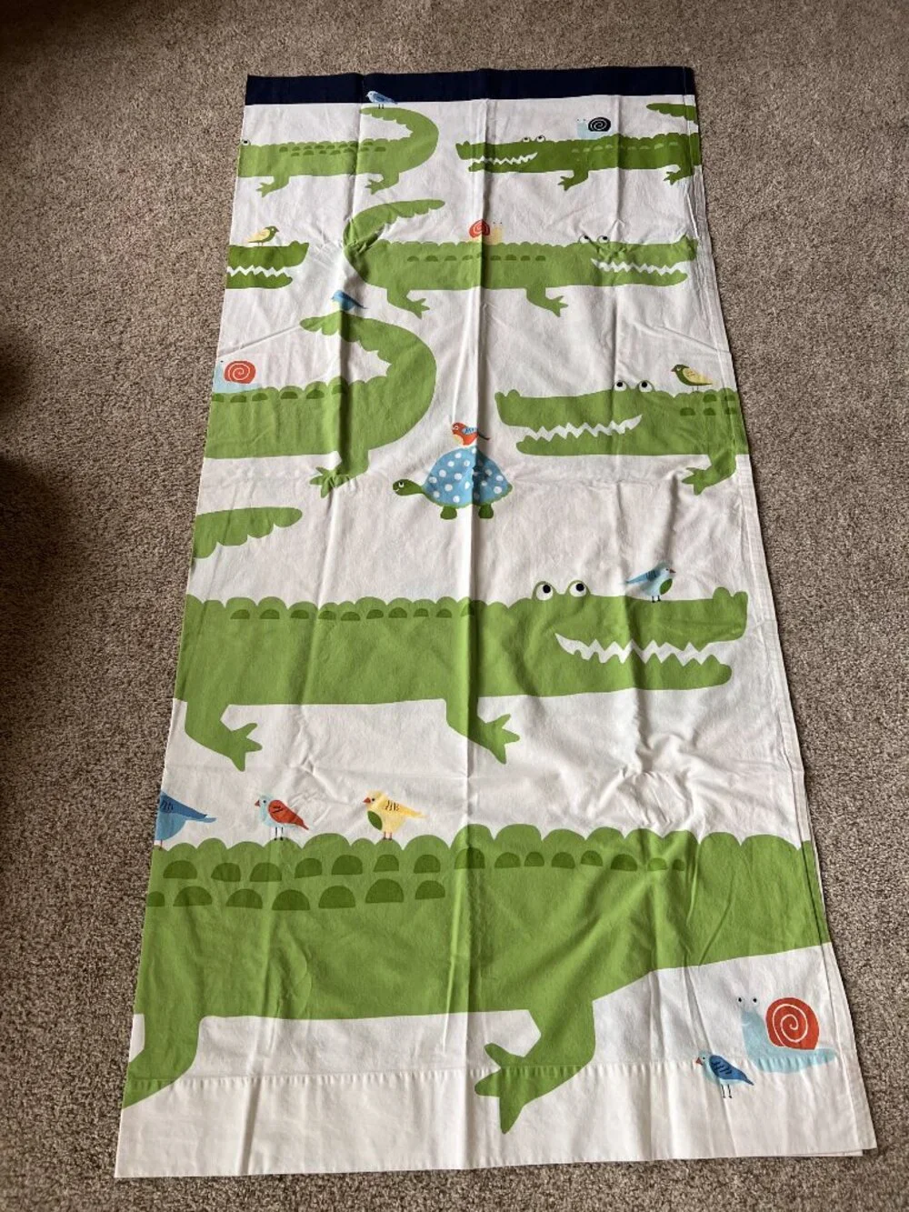 Pottery Barn Kids Alligator Shower Curtain and Bath Mat